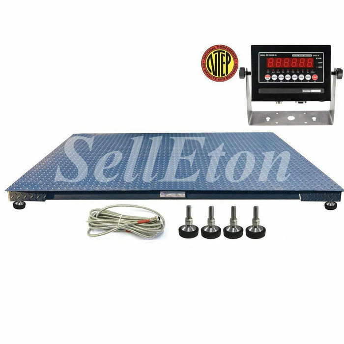 SellEton SL-800-5'x8' (60"x96") NTEP (Legal for Trade) Heavy Duty Floor Scale | Capacity of 1000 lbs, 2500 lbs, 5000 lbs,10000 lbs & 20000 lbs | Industrial | Warehouse Scale