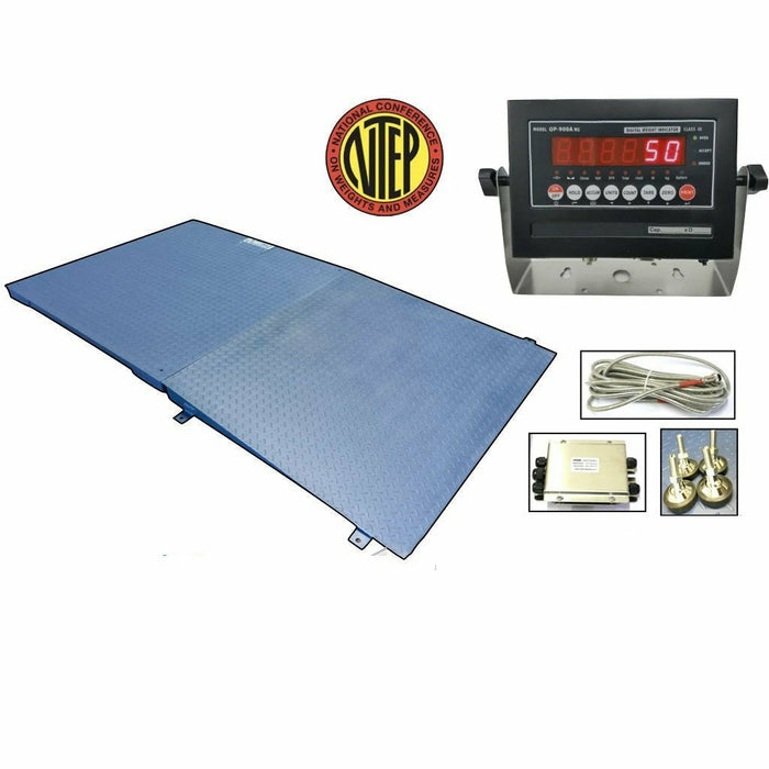 SellEton SL-800-5'x5' (60"x60") NTEP (Legal for Trade) Heavy Duty Floor Scale | Capacity of 1000 lbs, 2500 lbs, 5000 lbs, 10000 lbs & 20000 lbs | Industrial | Warehouse Scale