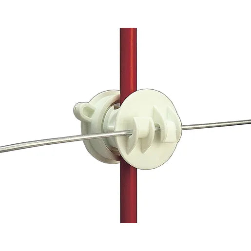 Rod Post Screw-on Claw Insulator - White