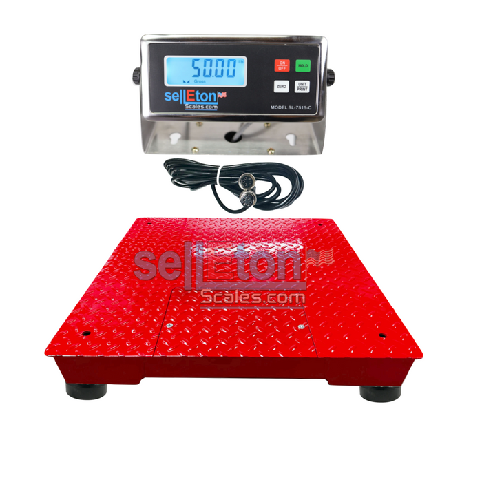 SellEton SL-700-2x2 | Floor scale with  Capacity of 1000 lbs, 2500 lbs, 5000 lbs, 10000 lbs & 20000 lbs | 24" x 24"