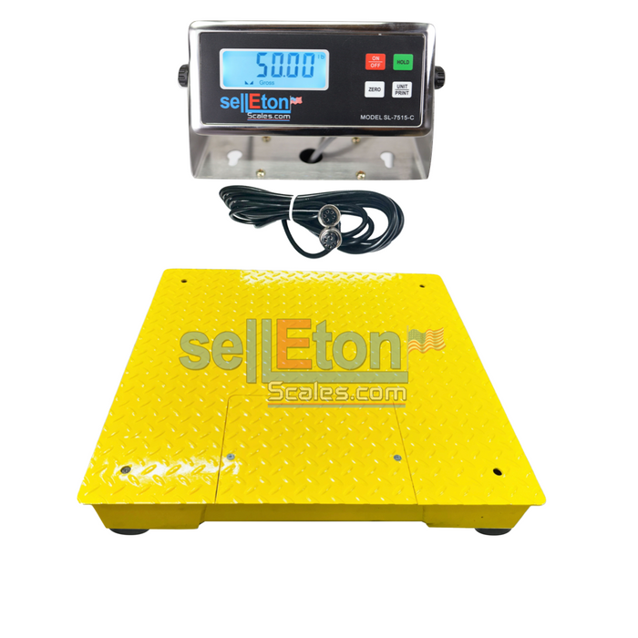 SellEton SL-700-2x2 | Floor scale with  Capacity of 1000 lbs, 2500 lbs, 5000 lbs, 10000 lbs & 20000 lbs | 24" x 24"