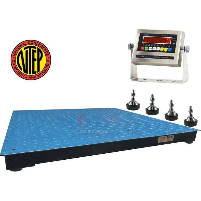 SellEton SL-800-4x4-2-SS-LED NTEP Legal Industrial warehouse 48" x 48" 4' x 4' Floor scale 2000 x .5 lb