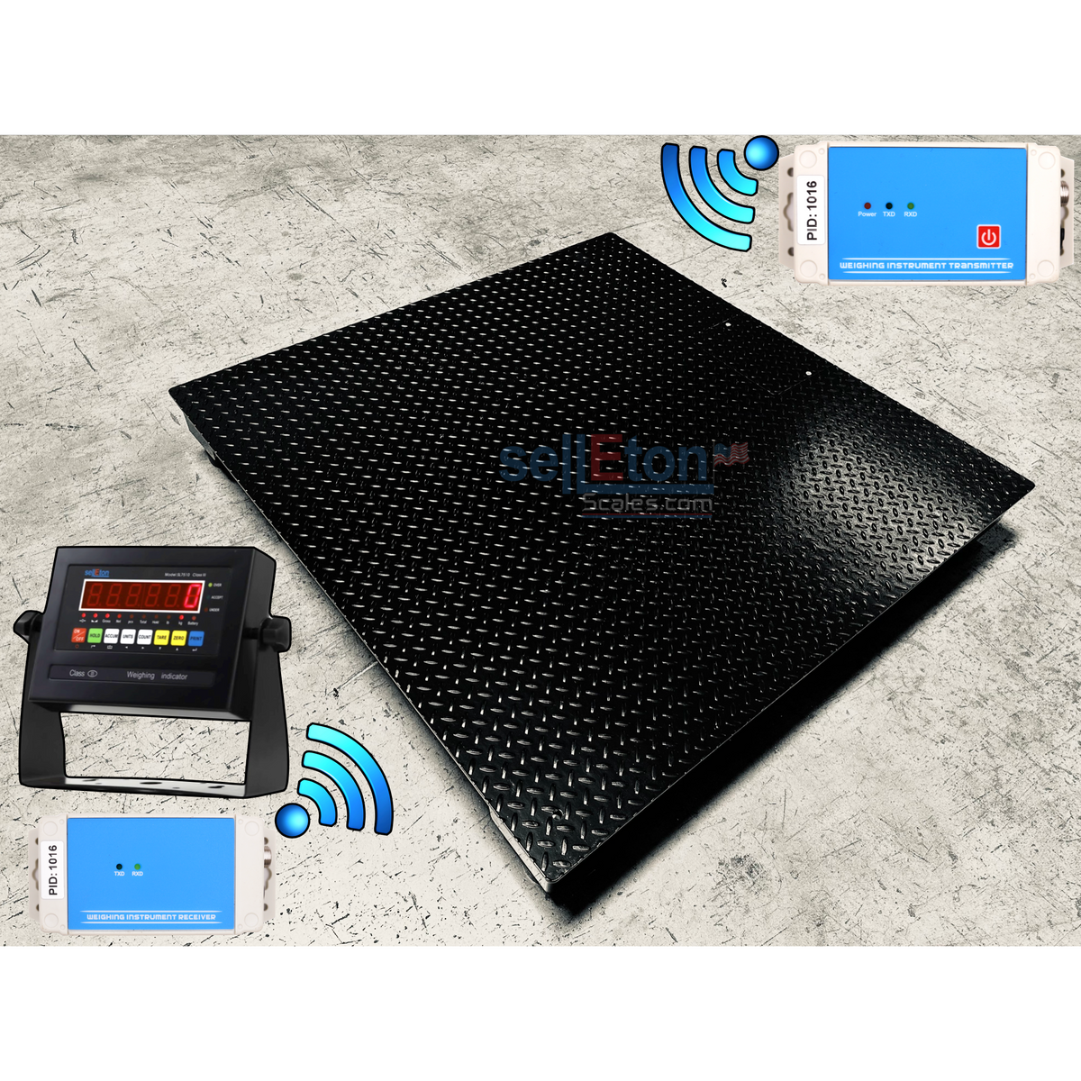 SellEton NTEP Certified SL-800-W (60" X 60") Wireless Industrial Floor ...