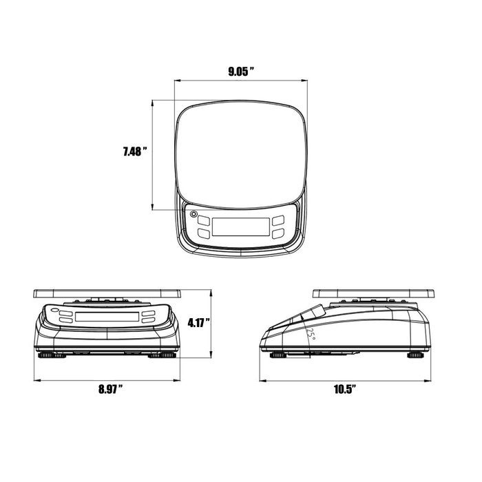 SL-ACE-XW Wash-Down Scale |Stainless steel IP69K | NTEP Certified |  Tabletop Weighing