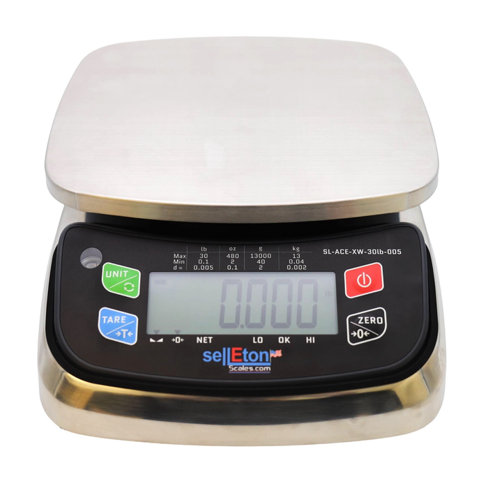 SL-ACE-XW Wash-Down Scale |Stainless steel IP69K | NTEP Certified |  Tabletop Weighing