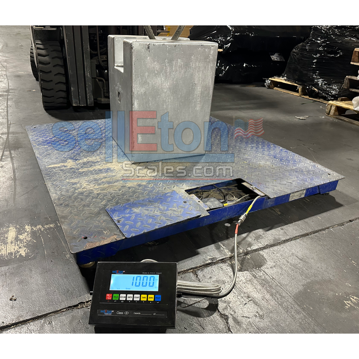 Refurbished Certified (NTEP) Industrial Platform 48” x 48” Floor scale for warehouse, pallet weighing & more!