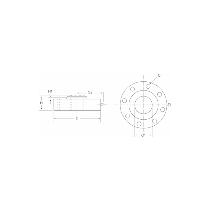 Interface® 3200 Series Stainless Steel, Compression Disk Load Cell