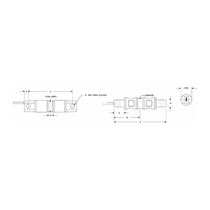 VPG® Revere 9103 Stainless Steel, Double-Ended Beam Load Cell