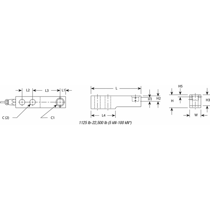 Flintec® SB4 Stainless Steel, Single-Ended Beam Load Cell