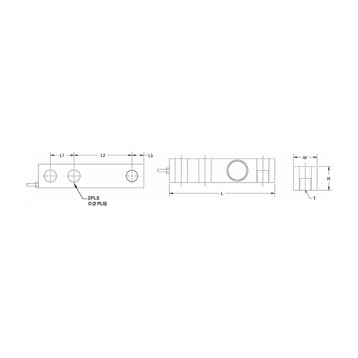 VPG® Celtron® SQB-HSS Stainless Steel, Single-Ended Beam Load Cell