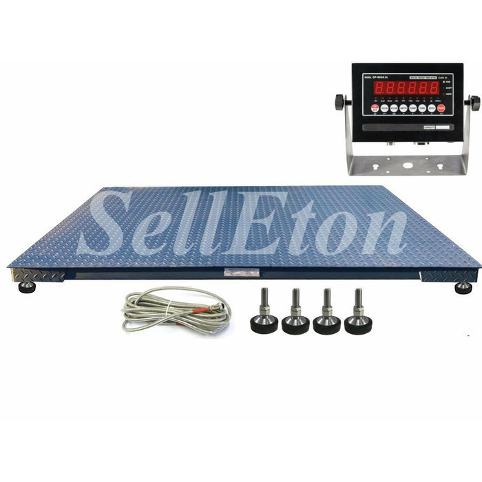 SellEton SL-800-4'x5' (48"x60") NTEP (Legal for Trade) Heavy Duty Floor Scale | Capacity of 1000 lbs, 2500 lbs, 5000 lbs, 10000 lbs & 20000 lbs | Industrial | Warehouse Scale