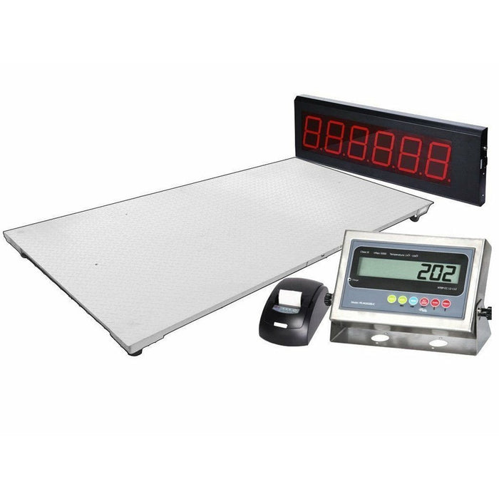 SellEton 48" x 96" Floor Scale with Printer & Scoreboard Warehouse Industrial
