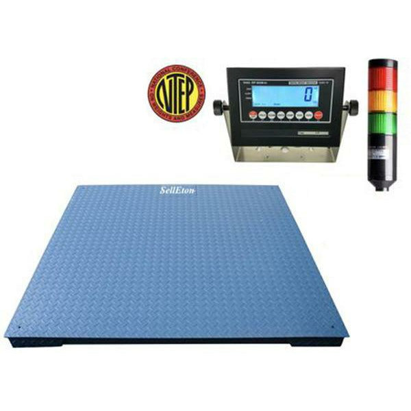 SellEton SL-800-0-5V NTEP 48" x 48" Floor scale Check weigher / Weight control / Stack light system