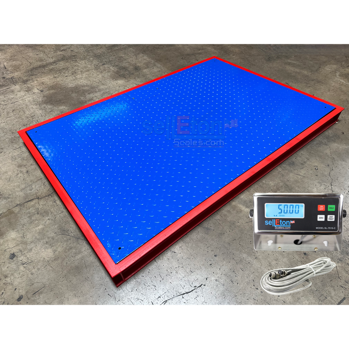 SellEton 60" x 48" ( 5' x 4' ) Floor Scale with Pit Frame, for above & in-ground use.