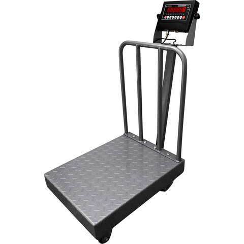 SL-915-BWD NTEP Diamond Plate Bench Scale with Wheels, Backrail & Software