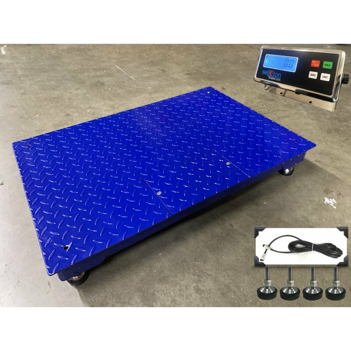 SellEton SL-700-2x3-NN Floor scale with Capacity of 1000 lbs, 2500 lbs, 5000 lbs, 10000 lbs & 20000 lbs ( 24" x 36" )