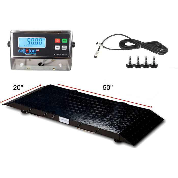SL-920-2k Industrial portable floor Scale for Small Animals up to 2000 lbs