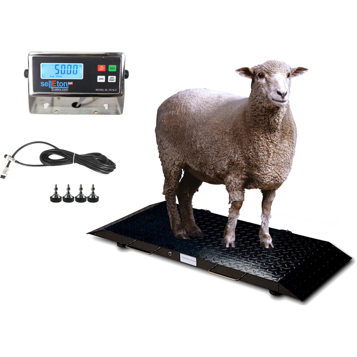 SL-920-2k Industrial portable floor Scale for Small Animals up to 2000 lbs