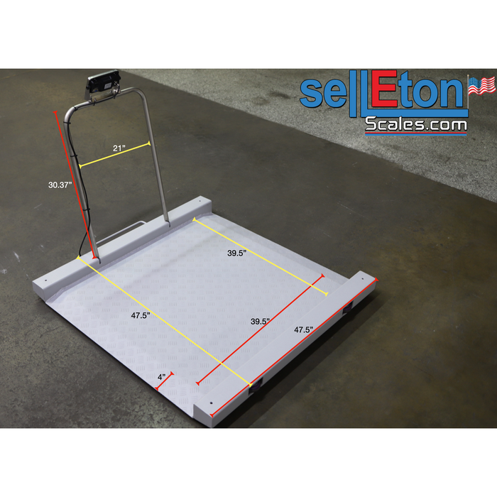 SL-Wheelchair-1k Aluminum Wheel Chair Drum Scale  1000 lb x .2 lb