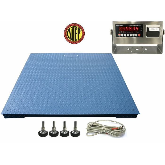 SellEton SL-800-4x4-10-SS-P NTEP Legal Industrial 48" x 48" 4' x 4' Floor scale 10,000 x 2 lb w. Printer