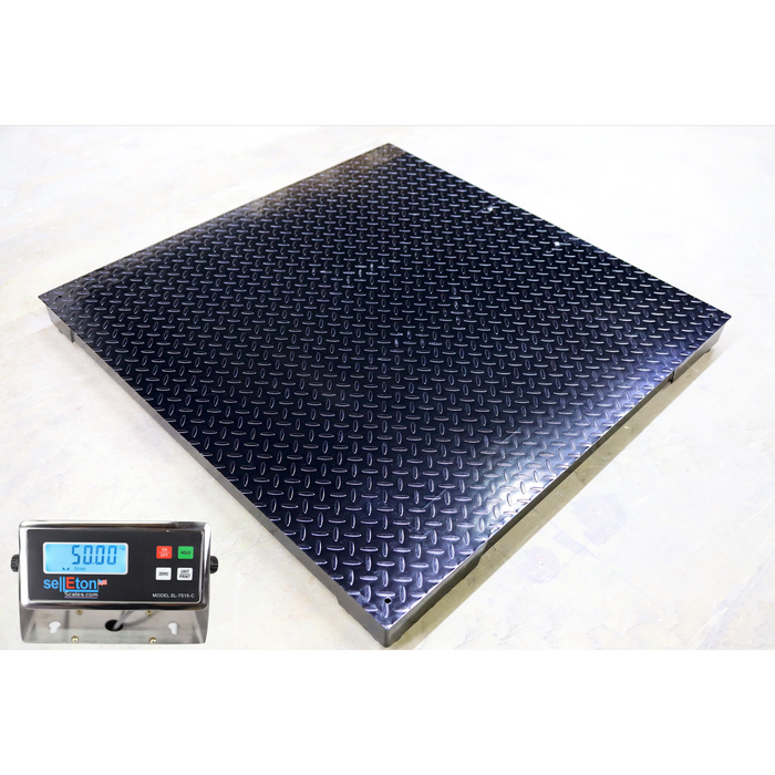 SL-700-3x3 | 36" x 36" | Industrial Floor Scale with Metal Indicator