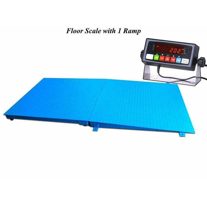SellEton 72" x 48" ( 6' x 4') Industrial Floor Scale with a Ramp l 2500 lbs x .5 lb