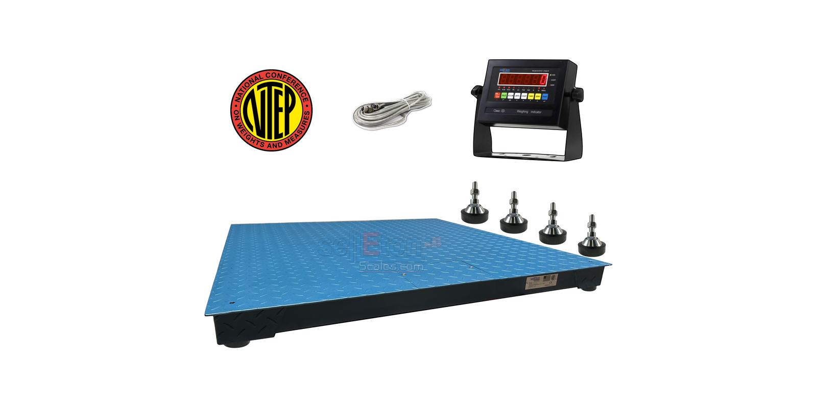4x4 floor scale platform with indicator, a common size for standard 48 x 40 pallets