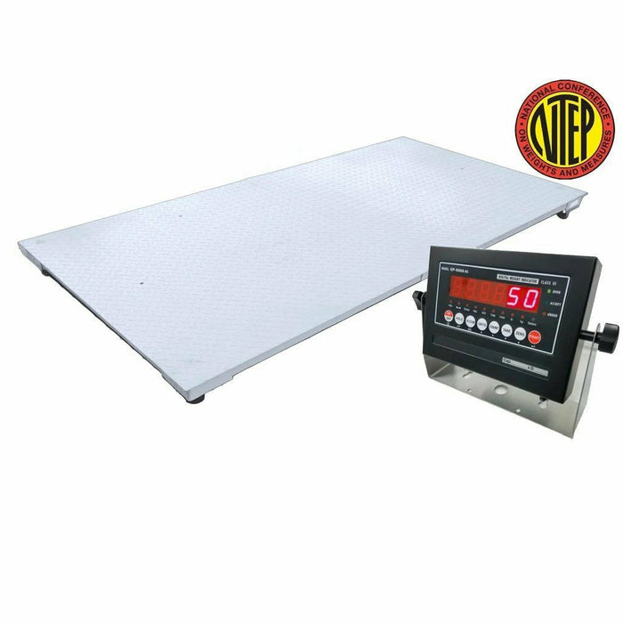 SellEton SL-800-5'x8' (60"x96") NTEP (Legal for Trade) Heavy Duty Floor Scale | Capacity of 1000 lbs, 2500 lbs, 5000 lbs,10000 lbs & 20000 lbs | Industrial | Warehouse Scale
