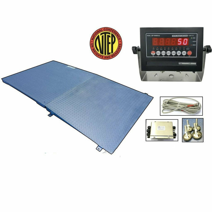 SellEton SL-800-7'x7' (84"x84") NTEP (Legal for Trade) Heavy Duty Floor Scale | Capacity of 1000 lbs, 2500 lbs, 5000 lbs, 10000 lbs & 20000 lbs | Industrial | Warehouse Scale