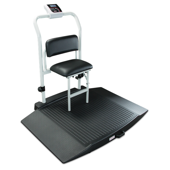 350-10-4 Dual-ramp Wheelchair Scale with Seat