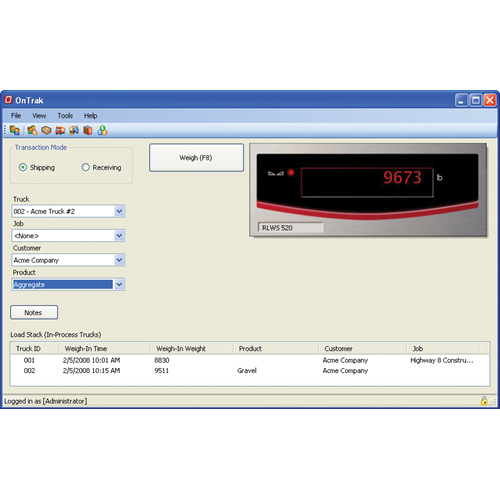 OnTrak® Truck Scale Data Management Software | Rice Lake