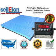 SellEton NTEP 40 in x 40 in pallet floor scale with indicator, 5,000 lb x 1 lb