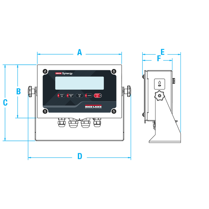 380X Synergy Series Washdown Digital Weight Indicator