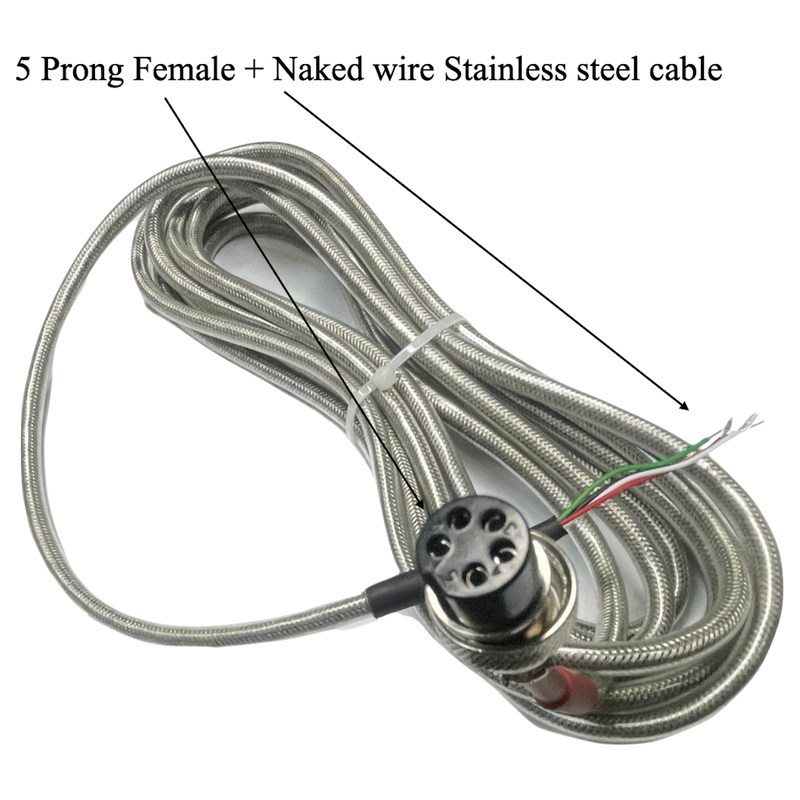 SellEton SL-410 5 prong Stainless Steel female connector cable for SL-7510, SL-7515-C, SL-7516 series indicator