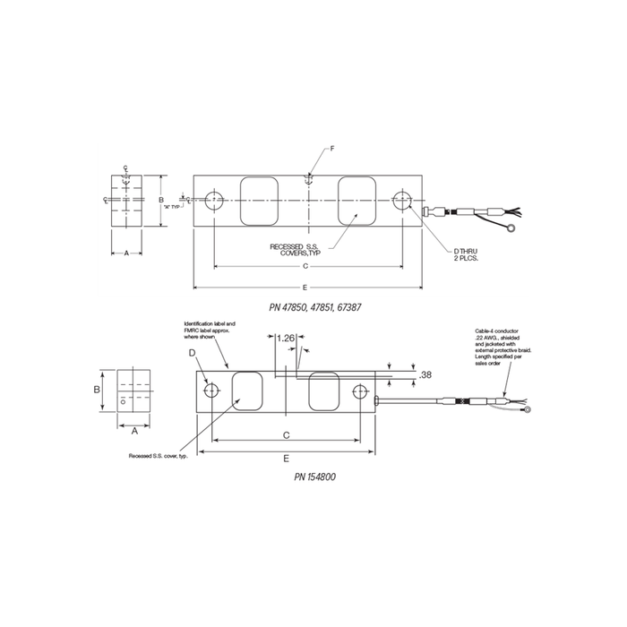 VPG® Sensortronics® 65061A Alloy/Stainless Steel Double-Ended Beam Load Cell