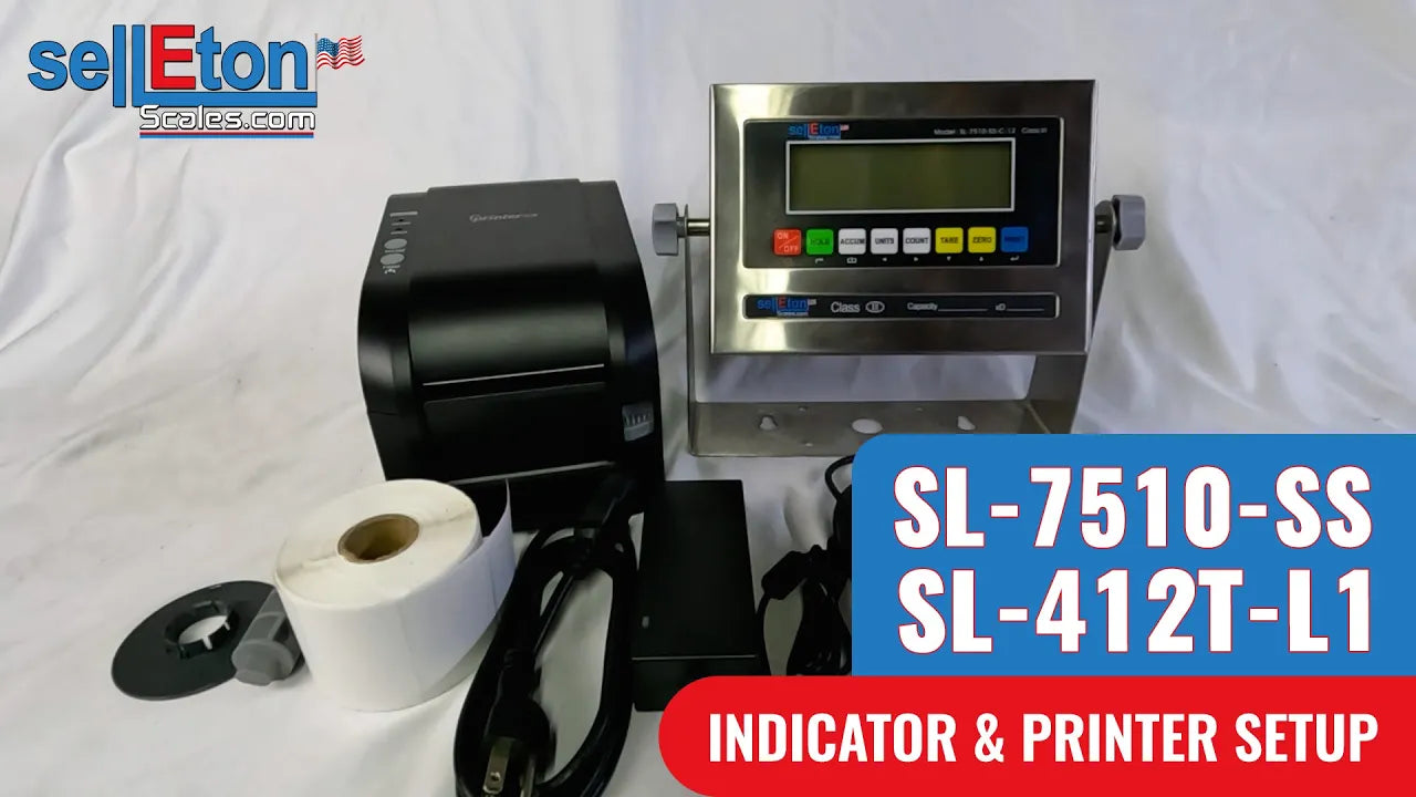 How to Setup SL-7510 Indicator with SL-412T-L1 Printer