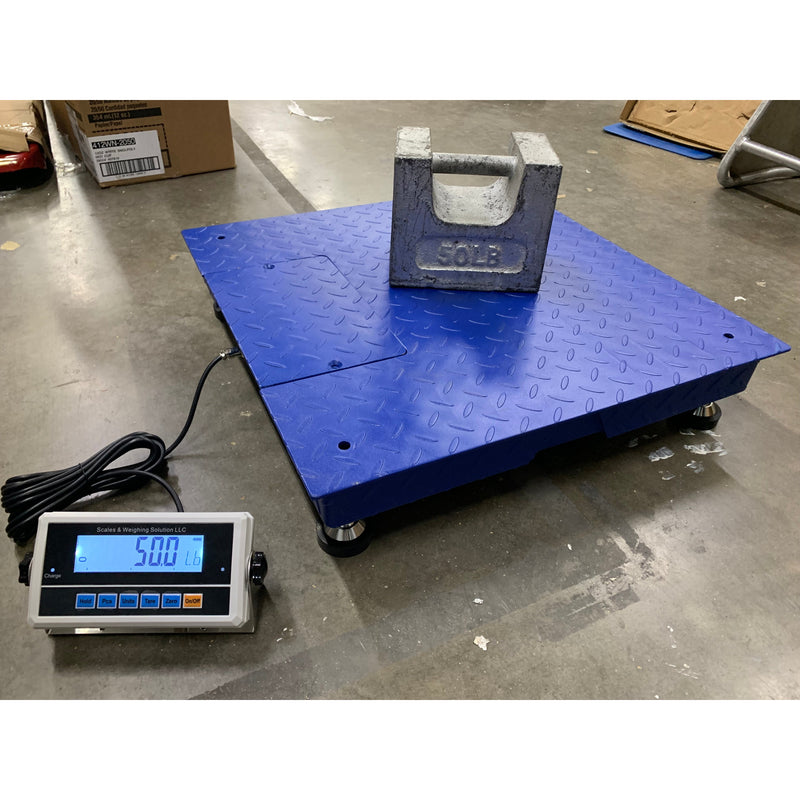 Refurbished Industrial Platform 24” x 24”  Floor scale for weighing boxes, crates, Multi-purpose, Warehouse use!