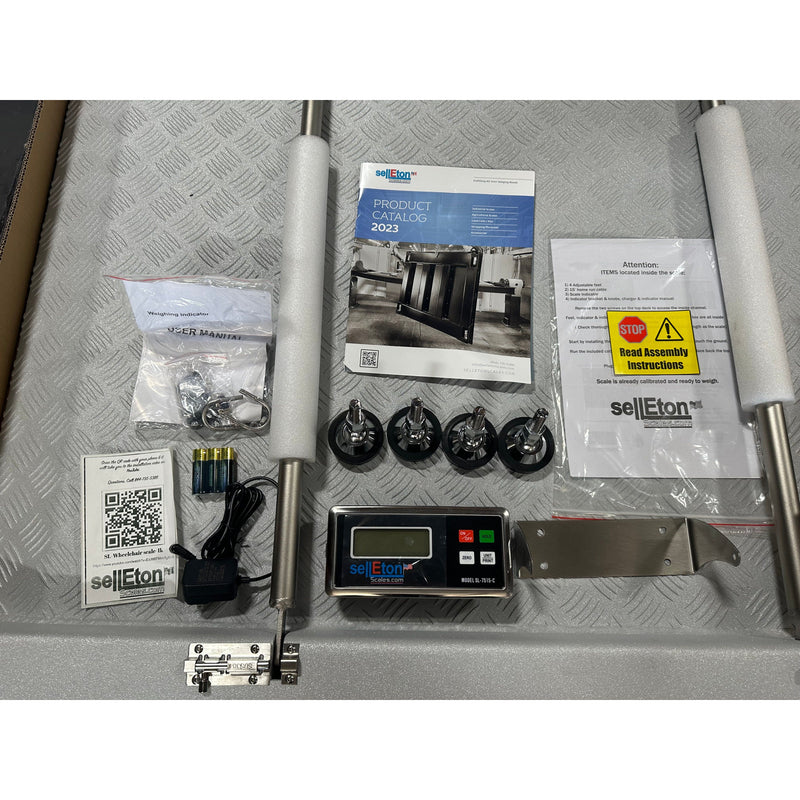 SL-Wheelchair-1k Aluminum Wheel Chair Drum Scale  1000 lb x .2 lb