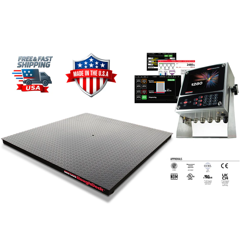 Build Your Own | Rice Lake RoughDeck® HP-H Heavy Capacity Floor Scale (4' × 4') with Rice Lake Indicator – NTEP Certified