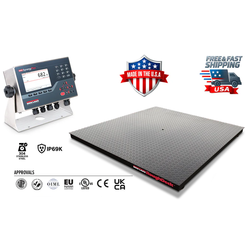 Build Your Own | Rice Lake RoughDeck® HP-H Heavy Capacity Floor Scale (4' × 4') with Rice Lake Indicator – NTEP Certified