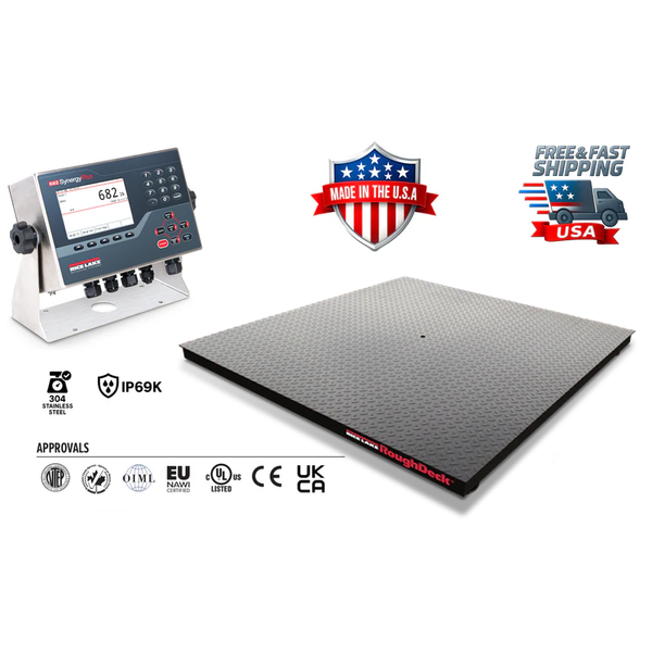 Build Your Own | Rice Lake RoughDeck® HP-H Heavy Capacity Floor Scale (4' × 4') with Rice Lake Indicator – NTEP Certified