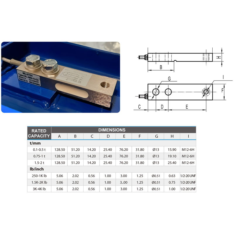 SellEton Scales SL-355-1T Low-Profile 4-Cell Load Kit - 4,400 lb Capacity
