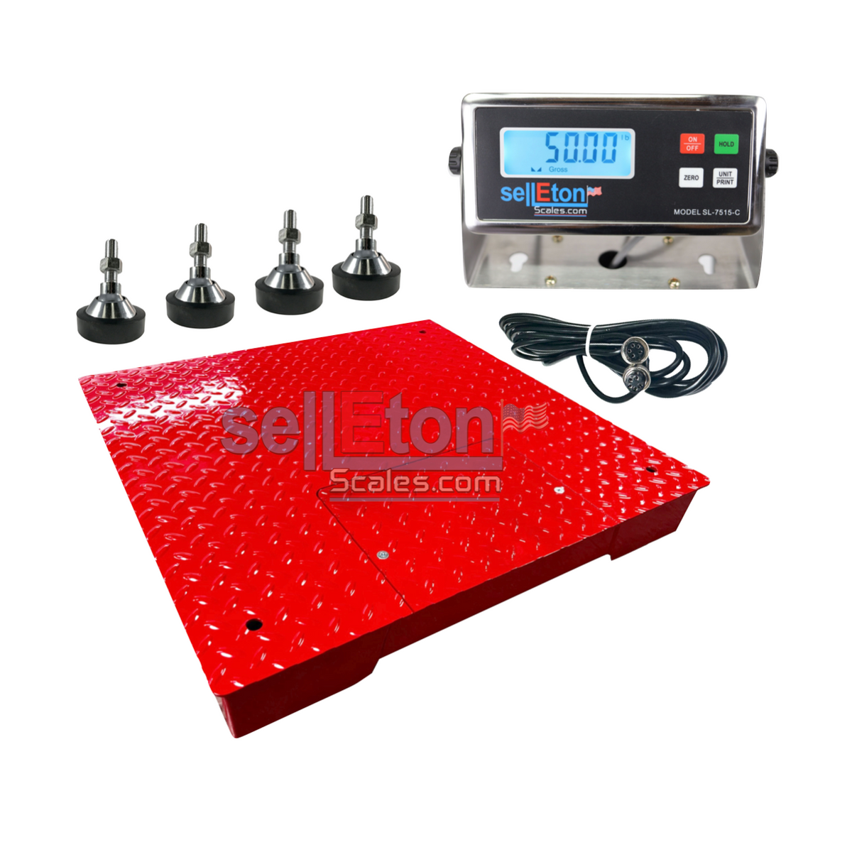 SellEton SL-700-2x2 | Floor scale with Capacity of 1000 lbs, 2500 lbs ...