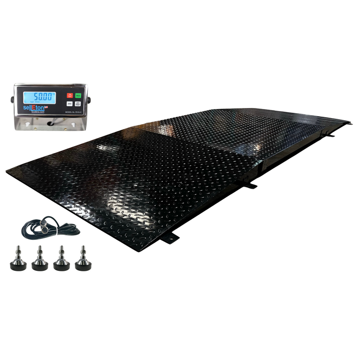 SellEton 48" x 48" (4x4) Smart Ready Floor scale with 2 Ramps / Pallet size 2500 x .5 lb