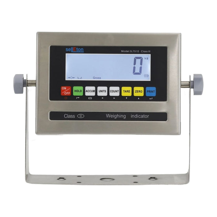 SellEton SL-7510-SS Stainless Steel Indicator with RS-232 port (Optional Battery, 4-20 MA or 0-5v Relay)