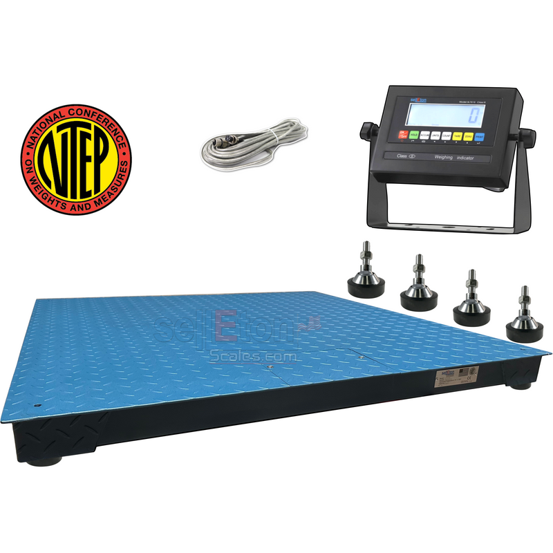 SellEton SL-800-4x4-5k+Ramp NTEP 4' x 4' Floor scale 5000 lbs x 1 lb with Ramp