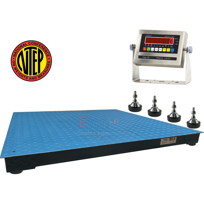 SellEton SL-800-4x4-5 NTEP 4-20 MA Analog out put System with 48" x 48" floor scale 5000 lb x 1 lb