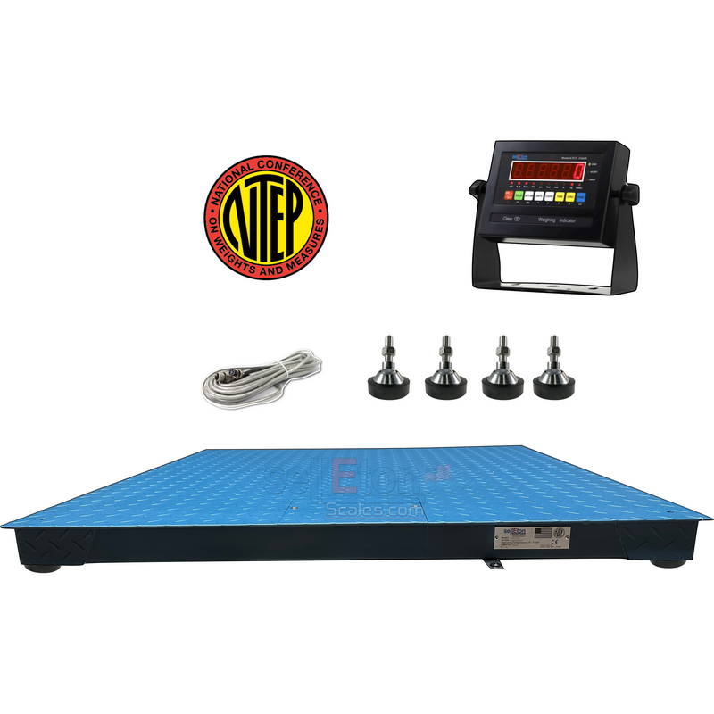 SellEton SL-800-4'x4' (48"X48") NTEP (Legal for Trade) Heavy Duty Floor Scale | Capacity of 1000 lbs, 2500 lbs, 5000 lbs, 10000 lbs & 20000 lbs | Industrial Scales