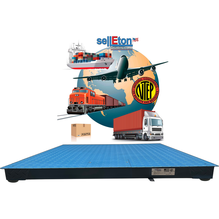 SellEton SL-800-4'x4' (48"X48") NTEP (Legal for Trade) Heavy Duty Floor Scale | Capacity of 1000 lbs, 2500 lbs, 5000 lbs, 10000 lbs & 20000 lbs | Industrial Scales