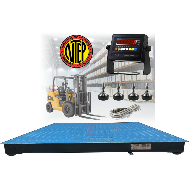 SellEton SL-800-4x4-2.5k+Ramp NTEP 4' x 4' Floor scale 2500 lbs x .5 lb with Ramp